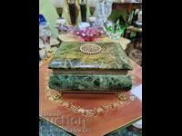 A wonderful antique marble jewelry box