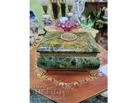 A wonderful antique marble jewelry box