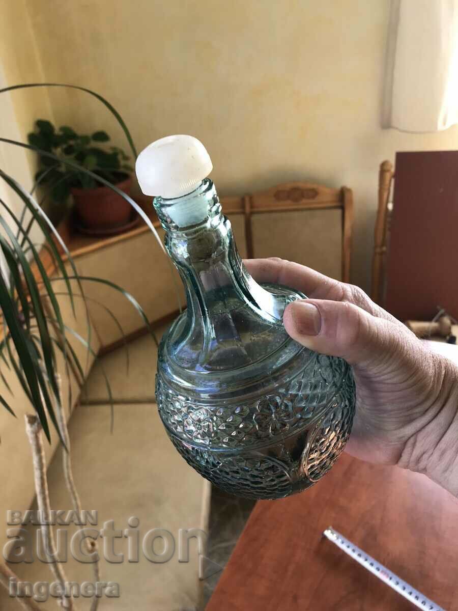 BOTTLE BOTTLE ANTIQUE GLASS ORNAMENTED RELIEF - 6