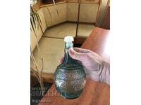 BOTTLE BOTTLE ANTIQUE GLASS ORNAMENTED RELIEF