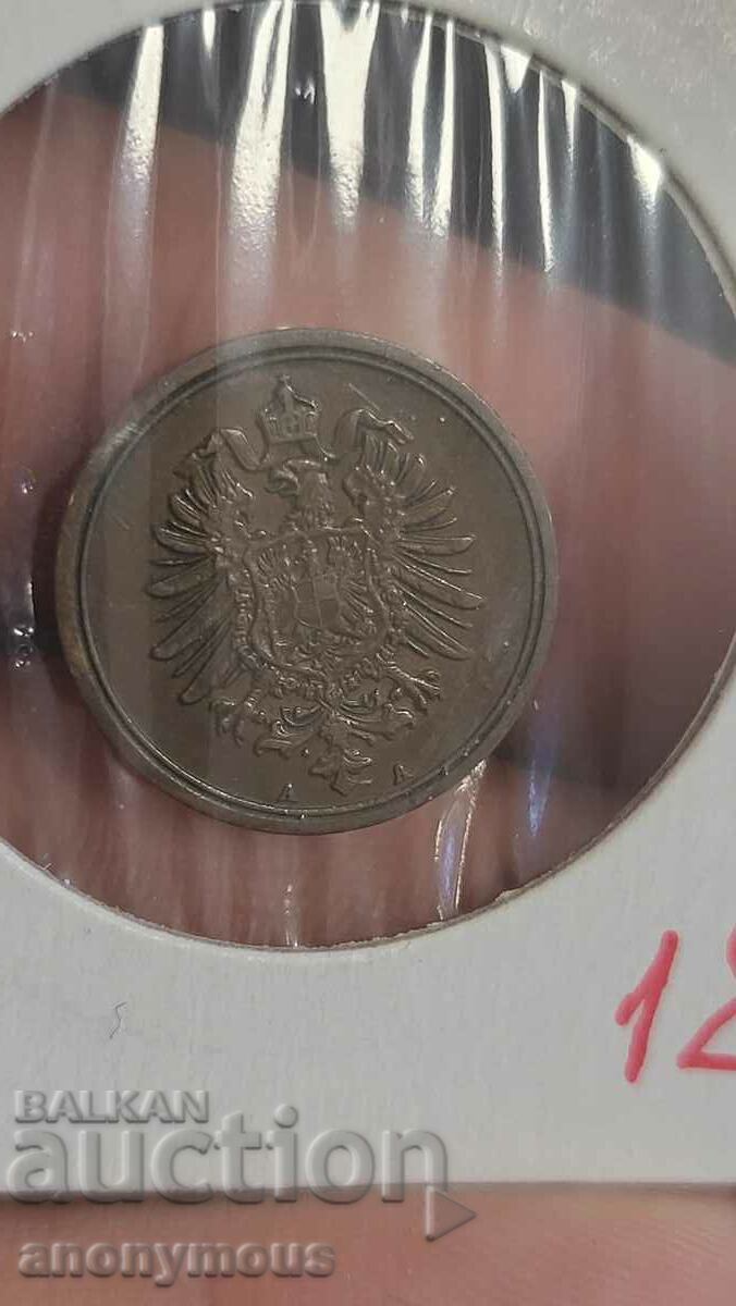 Copper coin Germany 1 Pfenning 1876 with price 12.00 BGN | € 6.14 Copper coin Germany 1 Pfenning 1876 with price 12.00 BGN | € 6.14