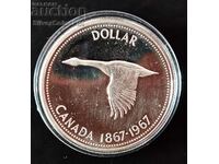 Silver 1 Dollar Proof 100g. Canada 1967