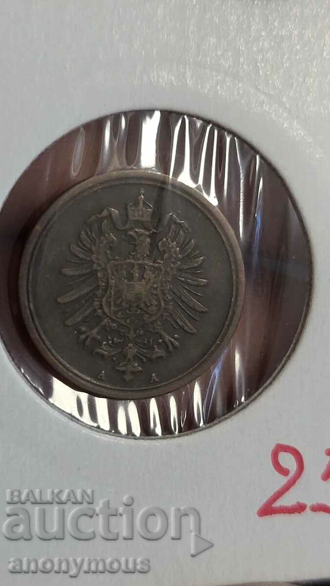 Медна монета Германия 1 пфенинг 1875 с цена 25.00 лв. | € 12.78 Медна монета Германия 1 пфенинг 1875 с цена 25.00 лв. | € 12.78