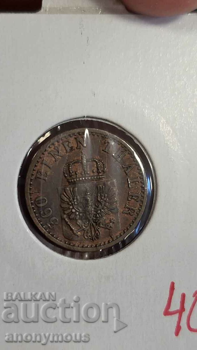 Copper coin Prussia 1868 1 pfenning Wilhelm 1st with price 40.00 BGN | € 20.45 Copper coin Prussia 1868 1 pfenning Wilhelm 1st with price 40.00 BGN | € 20.45