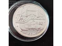 Silver 14 ECU Eurotunnel 1994 Gibraltar