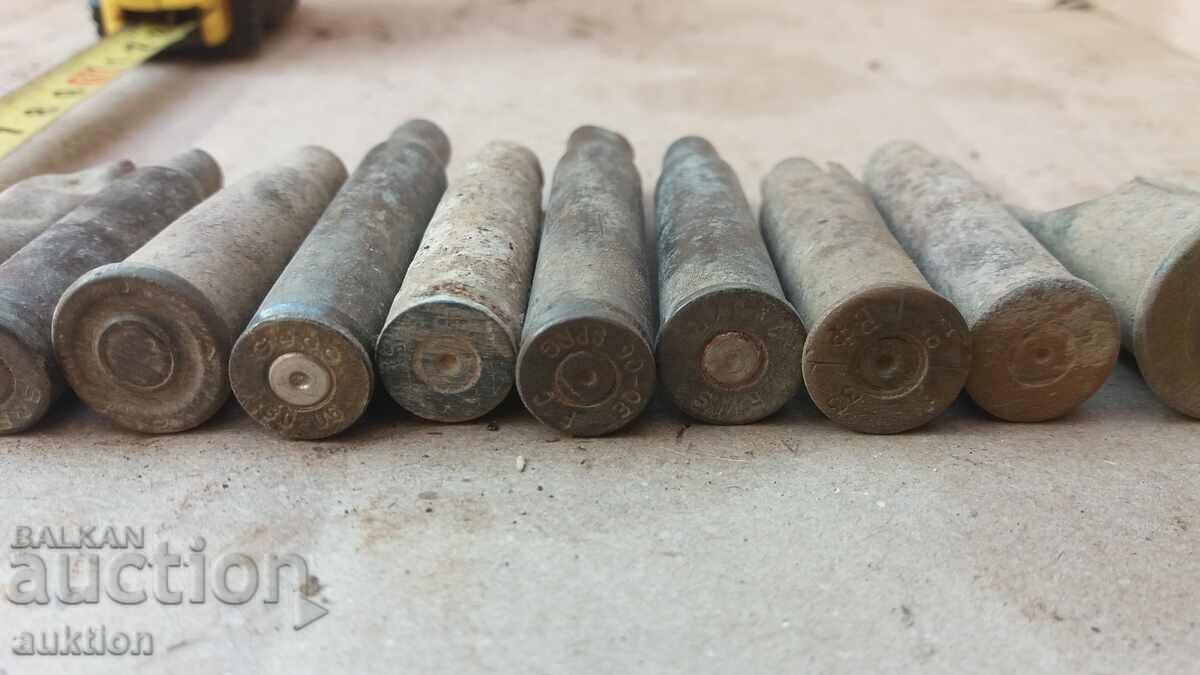 LOT OF 11 VARIOUS CARTRIDGE CASES - 5 LOT OF 11 VARIOUS CARTRIDGE CASES - 5