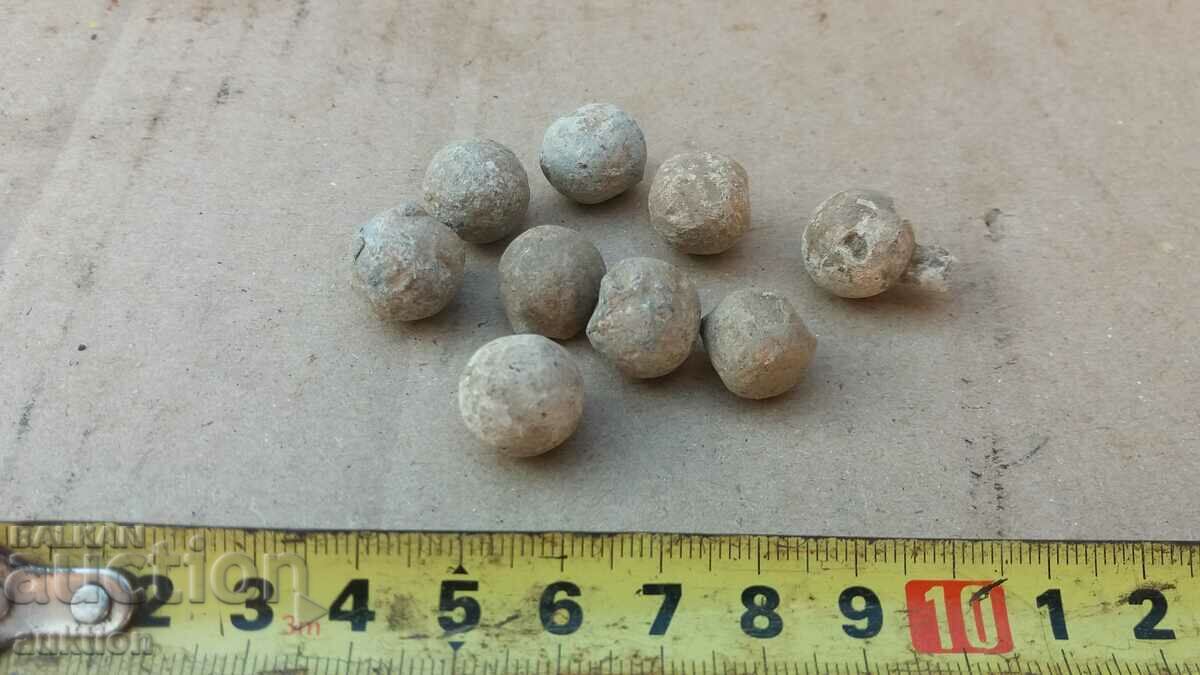 LOT OF 9 FLINTGUN LEAD CARTRIDGES with price 13.99 BGN | € 7.15