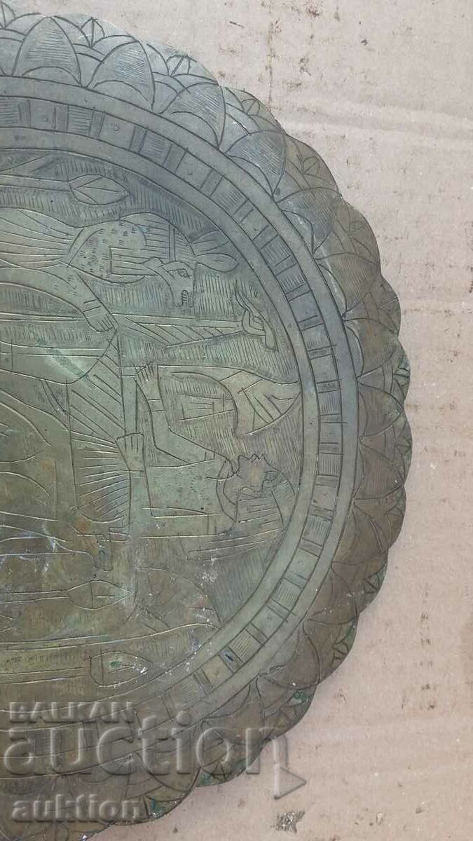 SOLID BRONZE WALL PLATE - EGYPT, HAND ENGRAVED with price 18.99 BGN | € 9.71 SOLID BRONZE WALL PLATE - EGYPT, HAND ENGRAVED with price 18.99 BGN | € 9.71
