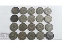 LOT OF 20 PIECES OF 50 BGN 1930 - SILVER - BORIS 3