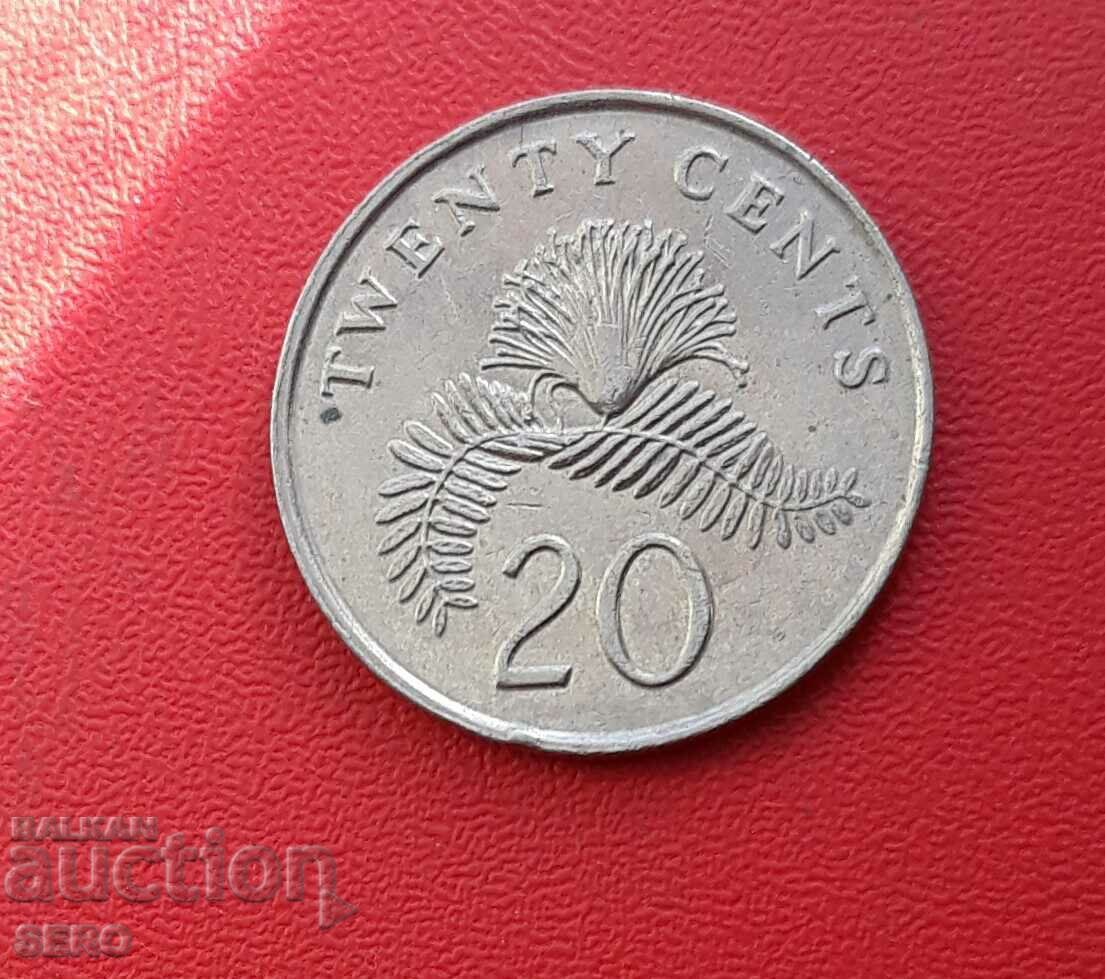 Singapore-20 cents 1991