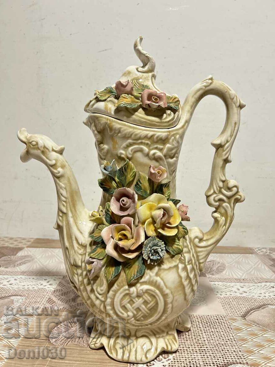 Porcelain Italian beautiful jug with markings