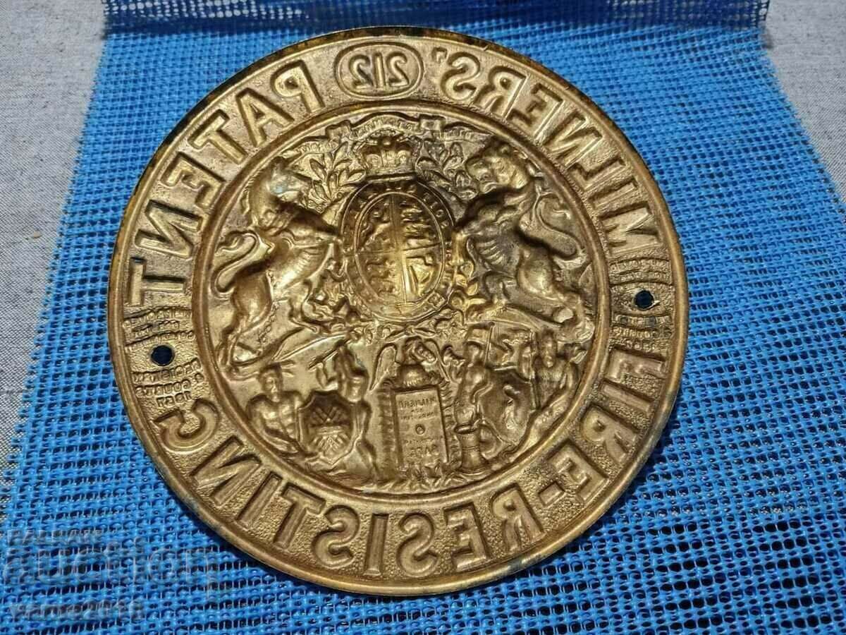 ВИНТИДЖ   Табела от Сейф  Месинг с цена € 120.00 | 234.70 лв.