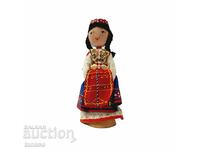 Old wooden, ethnic, household doll, decoration, girl(11.3)