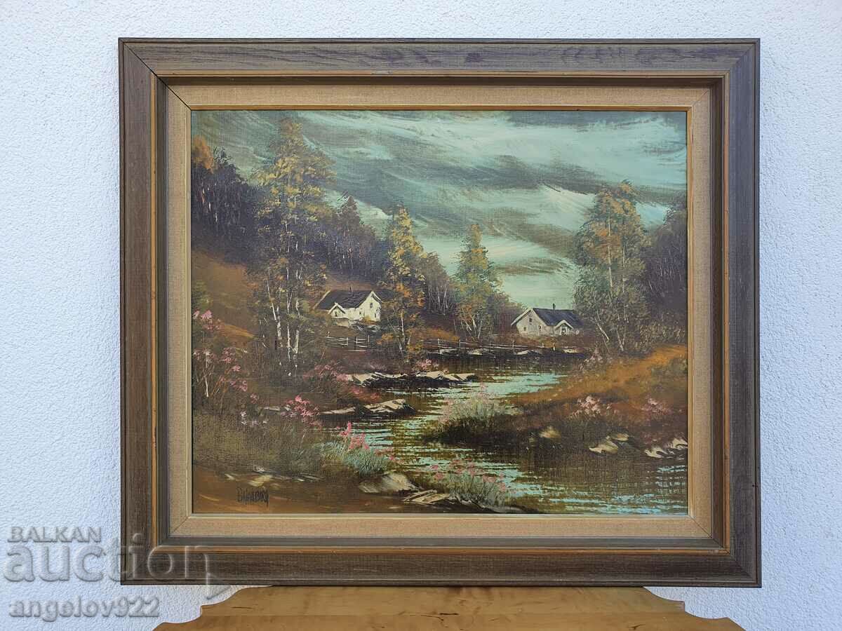 Original oil painting by Bertil Hallberg