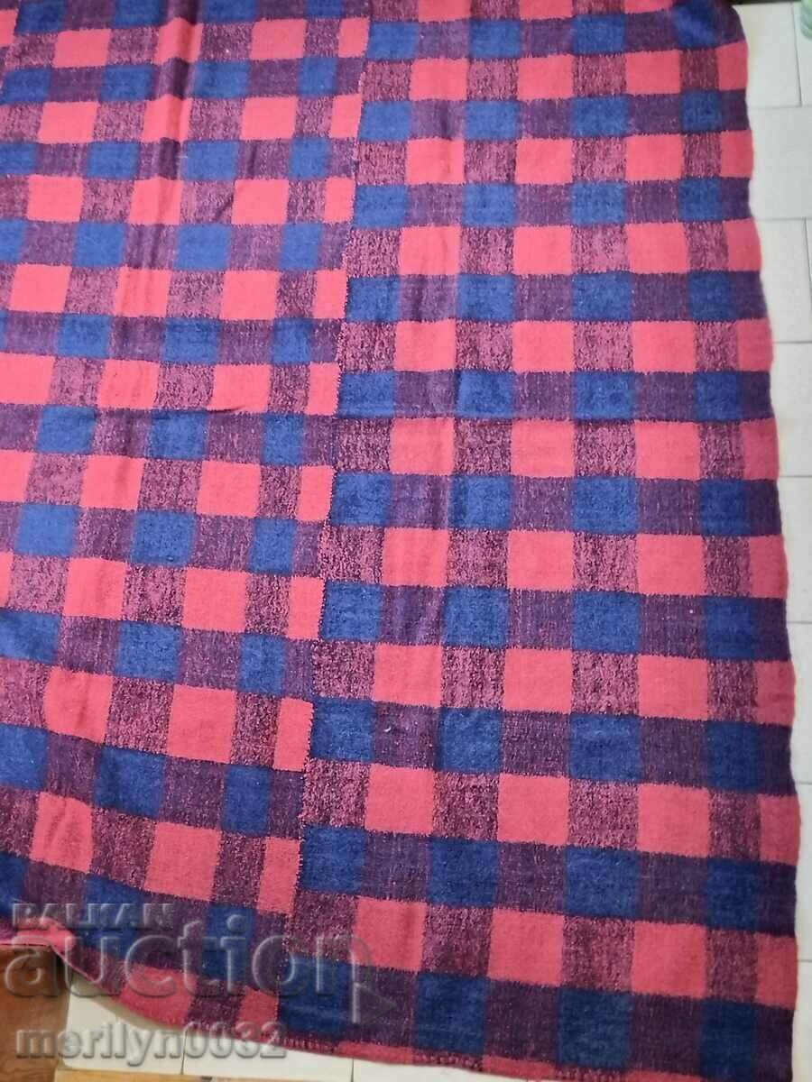 Auction  Old hand woven blanket wool tablecloth