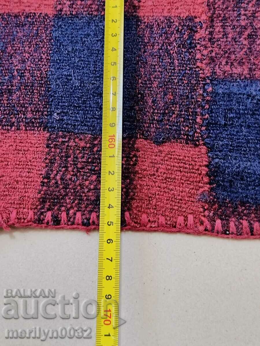 Old hand woven blanket wool tablecloth - 5