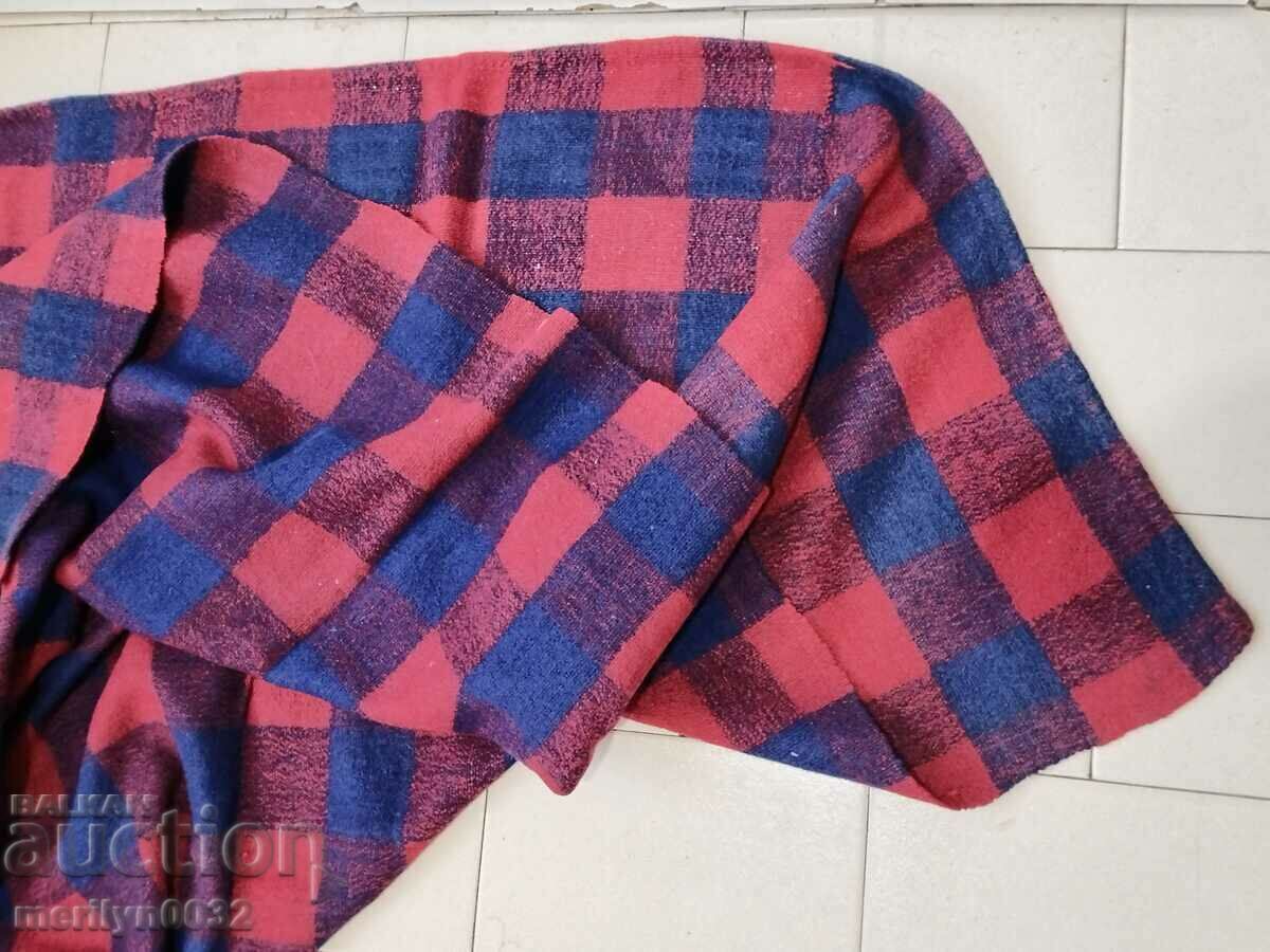 Old hand woven blanket wool tablecloth - 6