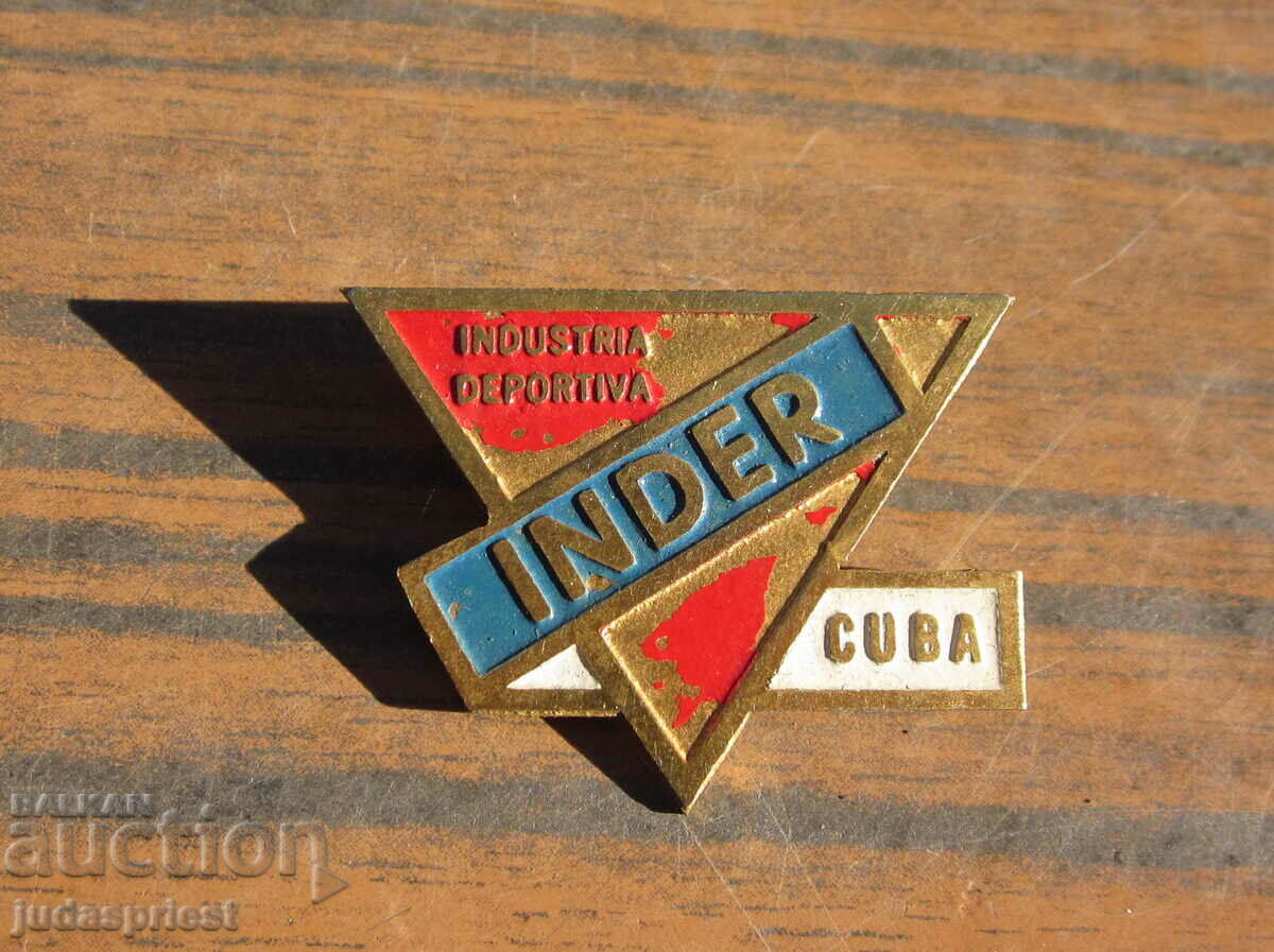 old Cuban bronze badge sign Cuba Fidel Castro