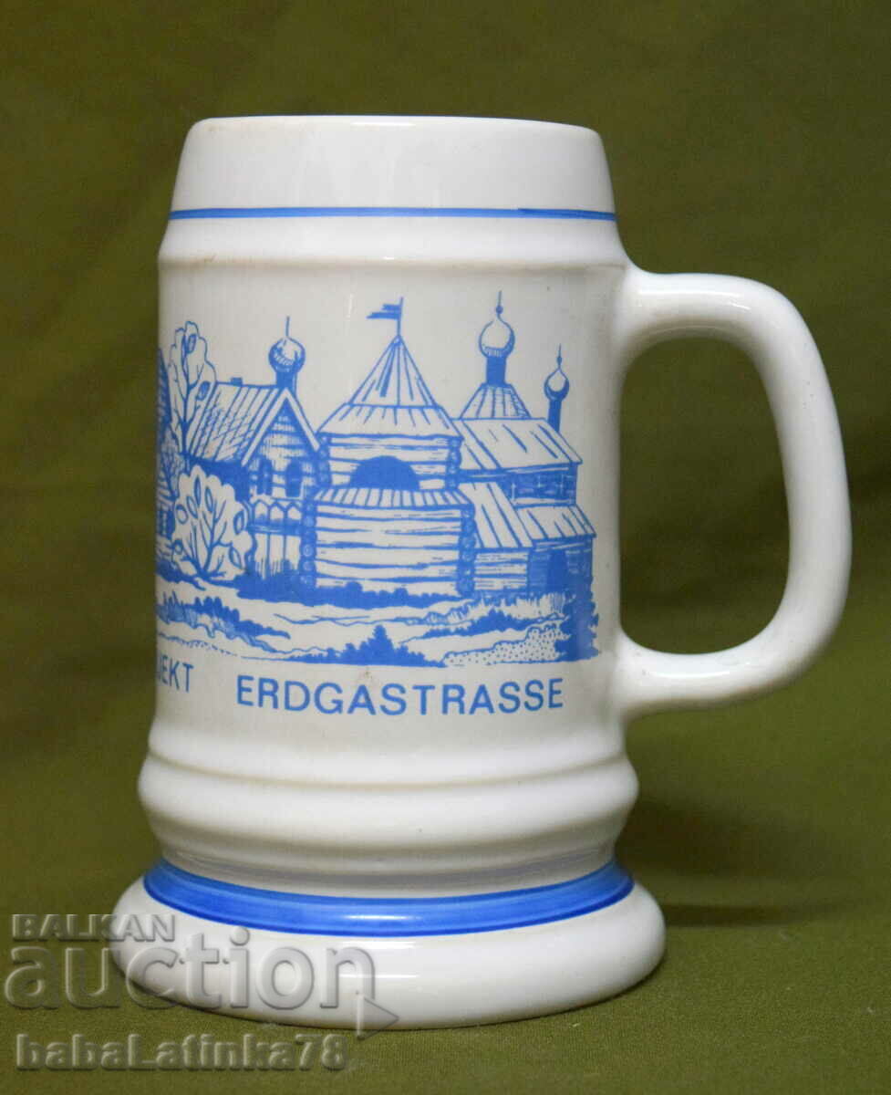 Old German porcelain beer mug