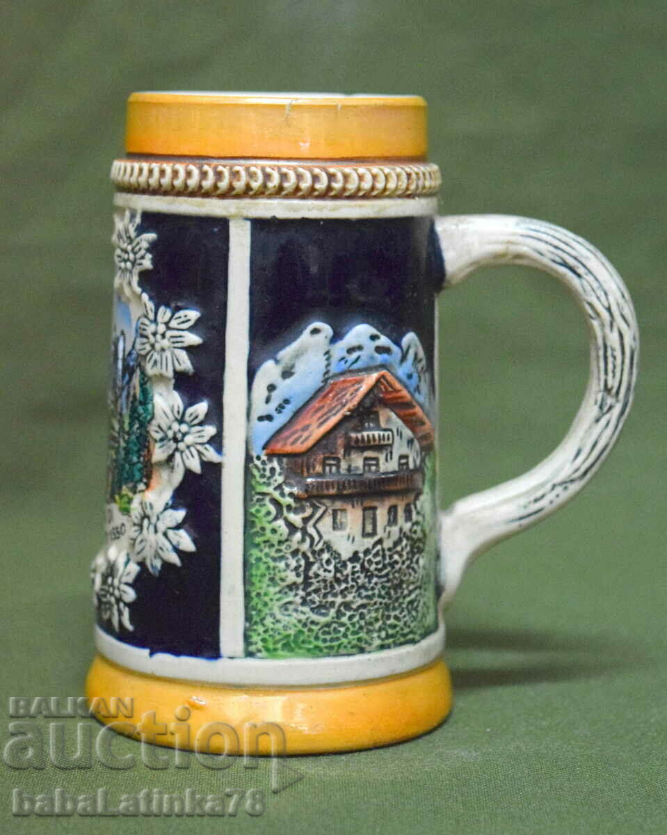 Souvenir ceramic beer mug - Madonna di Campiglio