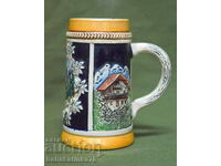 Souvenir ceramic beer mug - Madonna di Campiglio