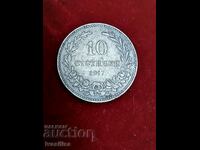 10 cents 1917 excellent relief