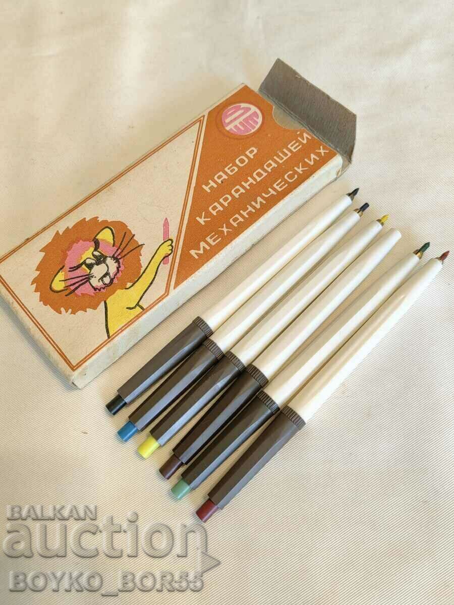 Set of Super Rare Russian Social USSR Mechanical Pencils