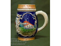 Collectible German ceramic beer mug