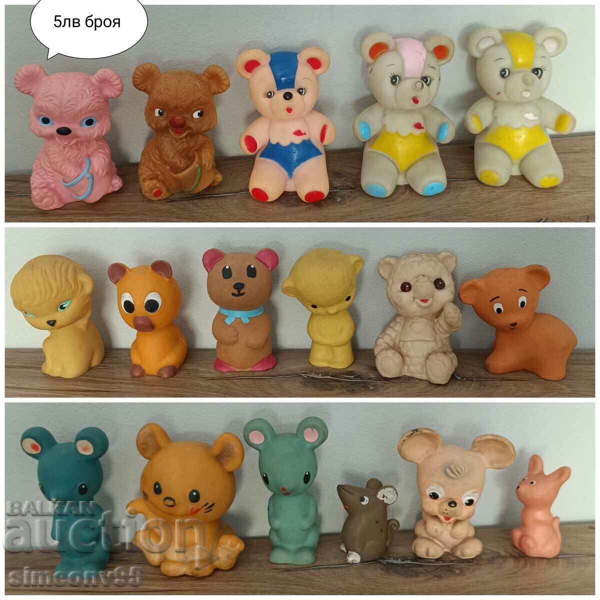 Old rubber toys