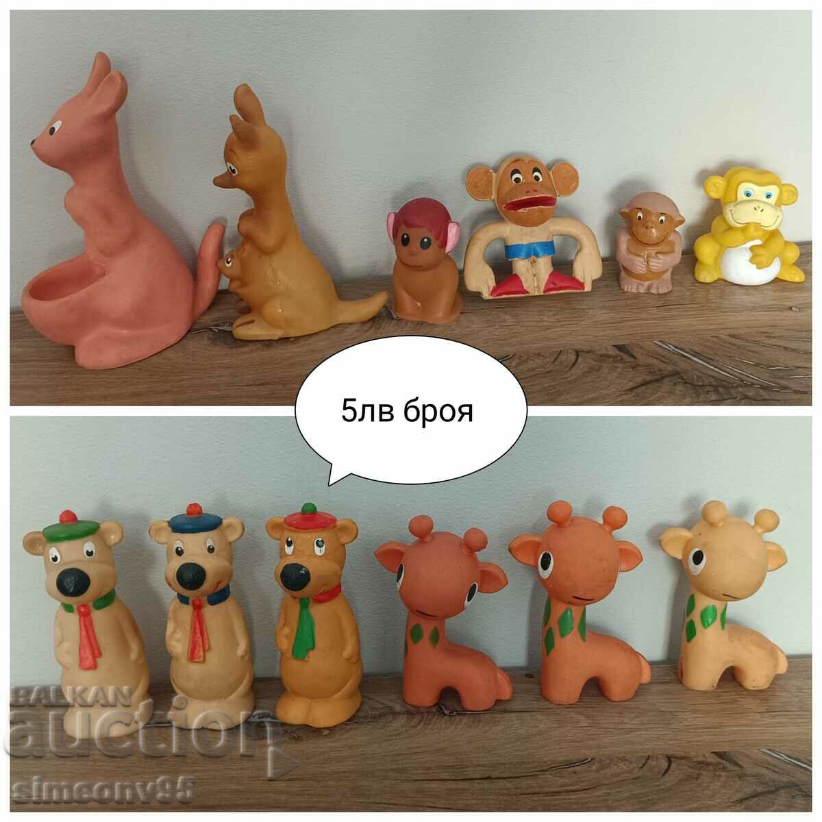 Old rubber toys