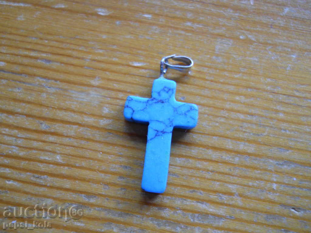 medallion - cross - turquoise