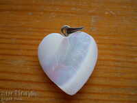 locket - heart - mother of pearl