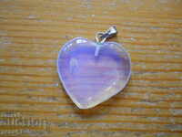 locket - heart - moonstone