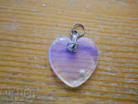 Pendant - moonstone heart