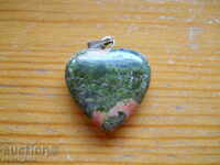 locket - heart - jasper