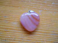 locket - heart - agate