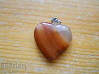 locket - heart - agate