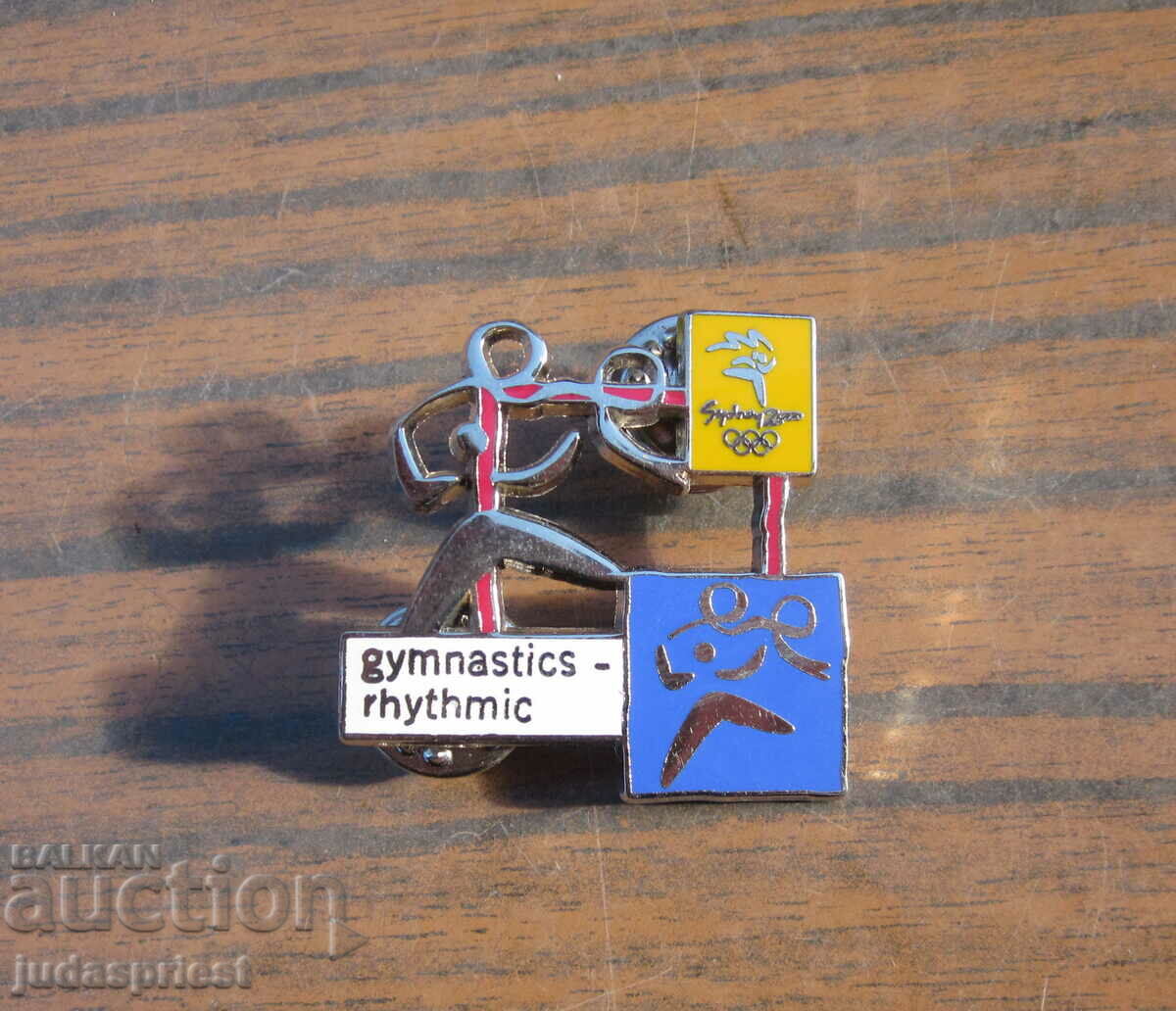 Olympic badge sign Olympiad Sydney 2000 sport gymnastics