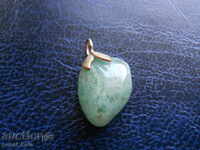 locket - pendant - green aventurine