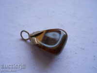 locket - pendant - tiger's eye