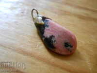 locket - pendant - rhodonite