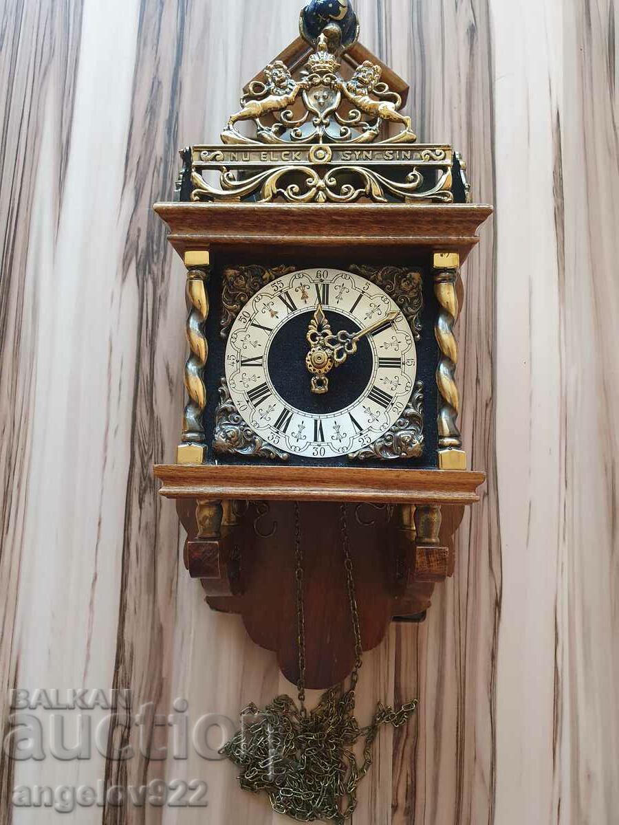 Very beautiful bronze wall clock!