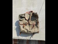 Old canvas backpack