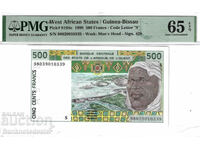 Statele Africii de Vest Togo 500 Franci Pick 810 tm PMG 65