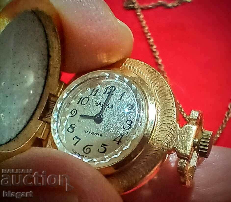 Delivery of Necklace-watch "Seagull" - gilding, enamel Delivery of Necklace-watch "Seagull" - gilding, enamel