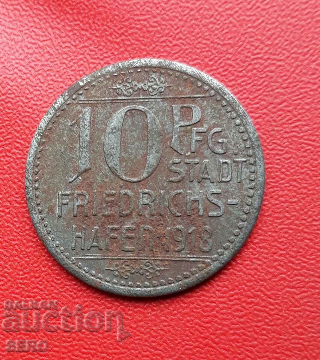 Germany-Baden-Württemberg-Friedrichshafen-10 Pfennig 1918