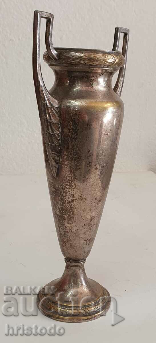 German Brass Silver Plated Vase W.M.F