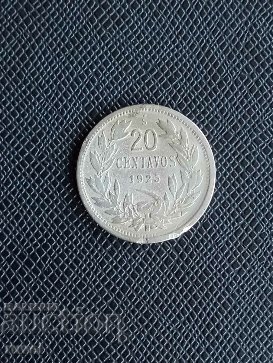 Chile 20 Centavo 1925 Chile 20 Centavo 1925
