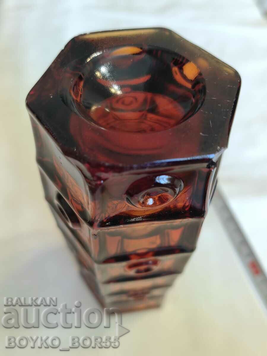 Δημοπρασία Αντίκες Αυθεντικό Βουλγαρικό γυάλινο βάζο Soc δεκαετίας του 1960 Δημοπρασία Αντίκες Αυθεντικό Βουλγαρικό γυάλινο βάζο Soc δεκαετίας του 1960