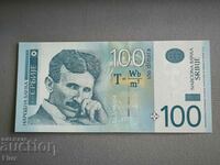 Bancnota - Serbia - 100 dinari (Nikola Tesla) UNC | 2012